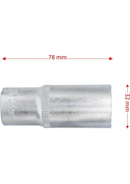 6458 Altı Köşe 1/2" Uzun Derin Lokma Anahtar 24 mm indirimleri