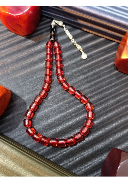 Çubuk Kehribar Tesbih Bal Renkli Kapsül Kesim