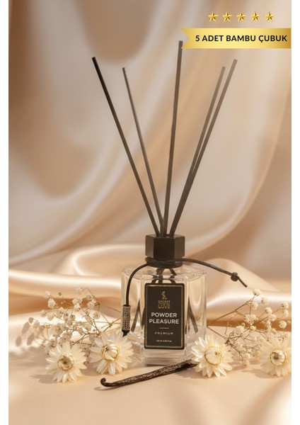 Powder Pleasure Premium Çubuklu Oda Kokusu 120 ml – Uzun Kalıcı Pudra & Temizlik Kokusu