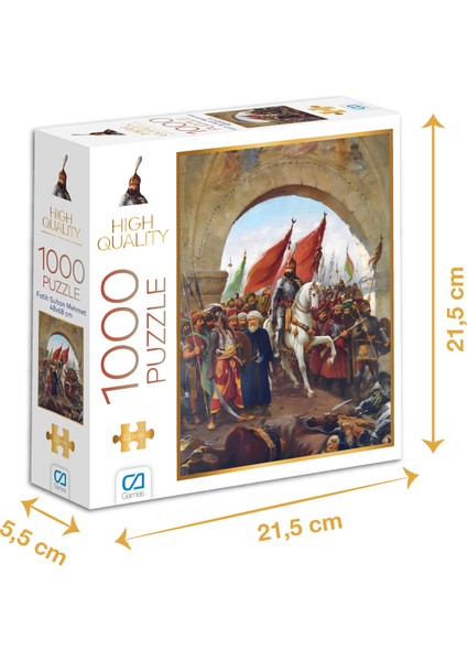 Fatih Sultan Mehmet - 1000 Parçalı Puzzle - 48 x 68 cm