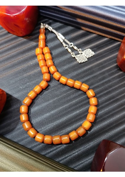 Çubuk Kehribar Tesbih – Sarı Renk