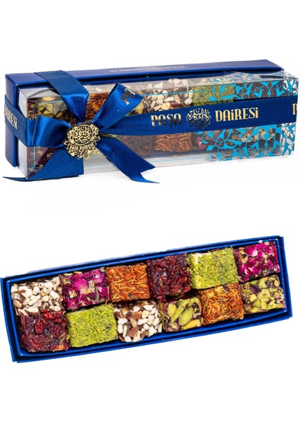 Spesiyal Lokum Çeşitleri, Antep Fıstıklı, Safran Kaplı, Güllü, Zereşki Üzümlü ve Fındıklı Lokum 350 gr