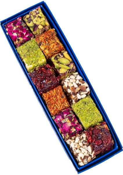 Spesiyal Lokum Çeşitleri, Antep Fıstıklı, Safran Kaplı, Güllü, Zereşki Üzümlü ve Fındıklı Lokum 350 gr fiyatları