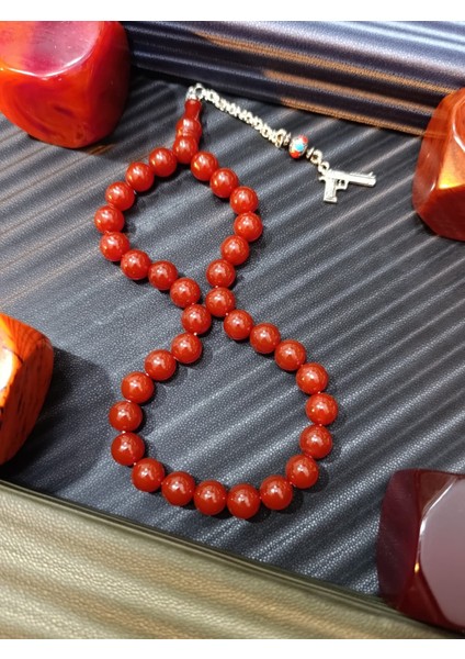 Çubuk Kehribar Tesbih – Bal Rengi Küre Kesim