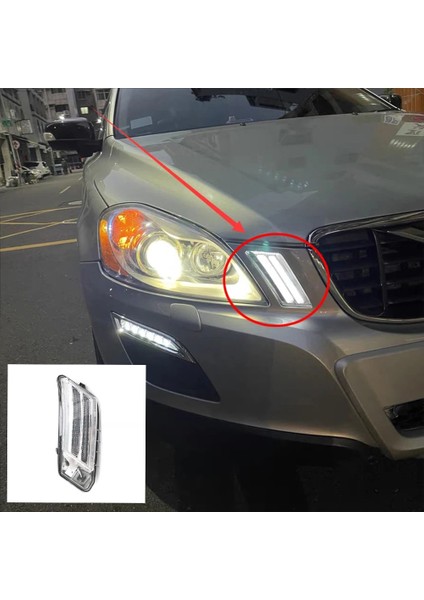 31290874 XC60 2009-2013 Için Sağ Taraf Araç Ön Tamponu Gündüz Farı Sinyal Lambası Sis Lambası (Yurt Dışından) indirimleri