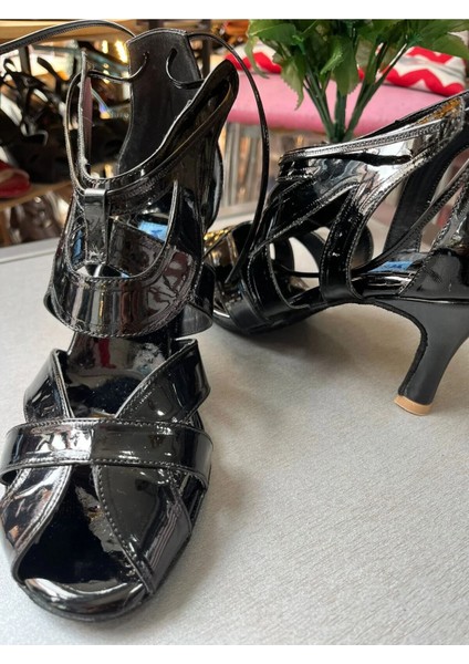 7 cm Kadeh Topuk Boti-Siyah Ruğan-Kadın-Latin-Salsa-Bacata Dans ve Salon Ayakkabısı-Güvenli ve Rahat modelleri