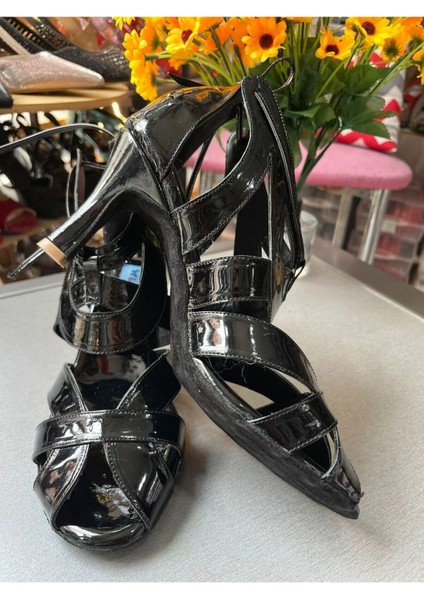 7 cm Kadeh Topuk Boti-Siyah Ruğan-Kadın-Latin-Salsa-Bacata Dans ve Salon Ayakkabısı-Güvenli ve Rahat fırsatları