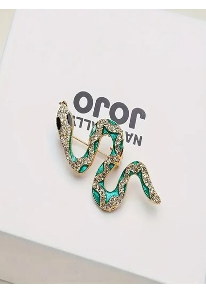 Taşlı Yeşil Yılan Broş fırsatları