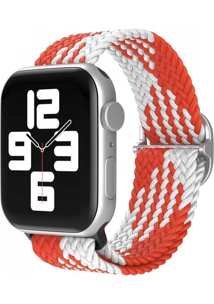 Watch 20MM Star Kordon - Beyaz-Kırmızı