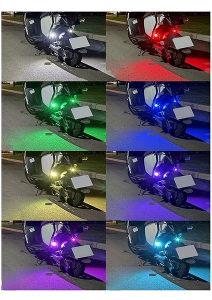 6 Adet LED Uyarı Işığı Evrensel Mini Sinyal Drone Kontrol Cihazı Strobe 8 Renk Göstergesi (Yurt Dışından)