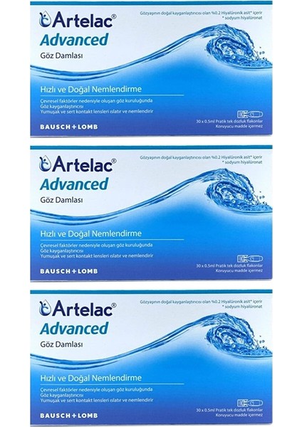 Artelac Advanced 30X0,5ML Damla 3 Adet