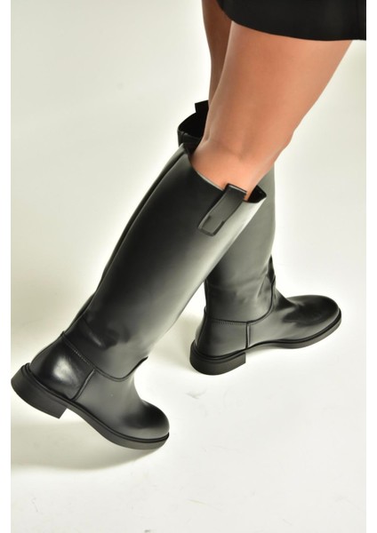 V973540209 Siyah Alçak Topuklu Klasik Binici Çizme fırsatları