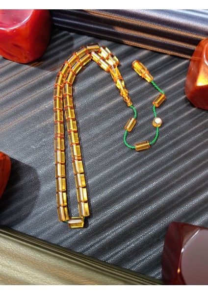 Blok Zar Kehribar Tesbih – Işıltılı Sarı Kesme Kesim fiyatları