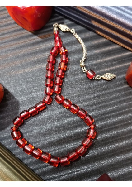 Çubuk Kehribar Tesbih – Bal Rengi Kapsül Kesim