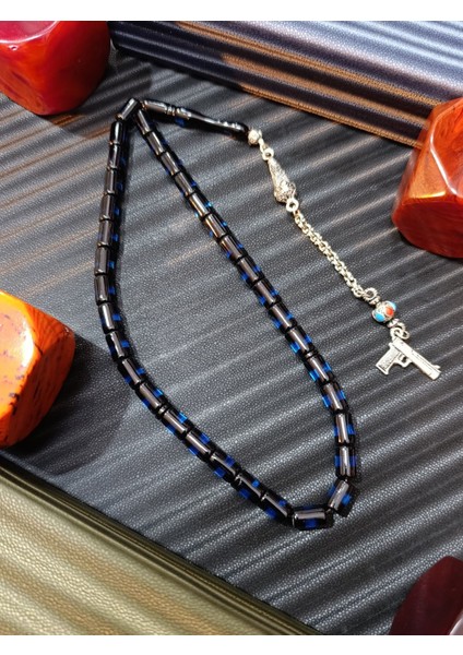 Uçak Camı Tesbih – Mavi-Siyah Kesme Kesim fiyatları