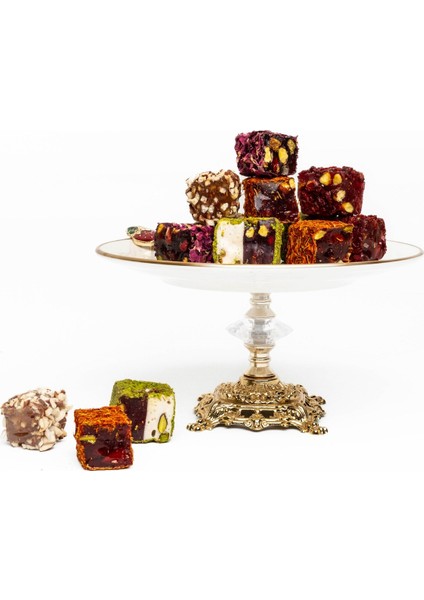 Spesiyal Lokum Çeşitleri, Antep Fıstıklı, Safran Kaplı, Güllü ve Fındıklı Lokum 300 gr modelleri