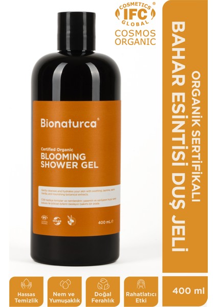 Organik Sertifikalı Bahar Esintisi Duş Jeli 400 ml - Bionaturca
