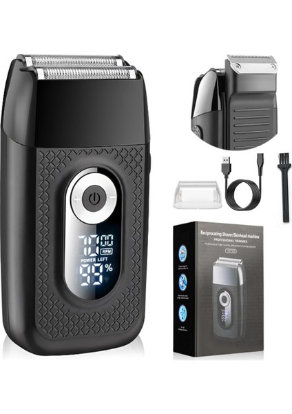 LCD Dijital Ekranlı Alternatif Elektrikli Tıraş Makinesi, Şarj Edilebilir Elektrikli Sakal Düzeltici (Yurt Dışından)