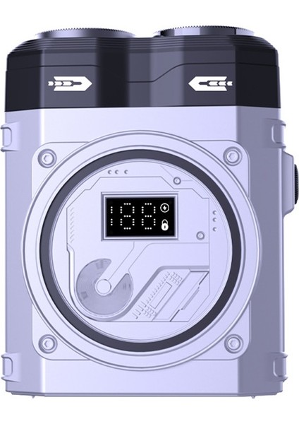 Erkekler Için Manyetik Çift Başlıklı Elektrikli Tıraş Makinesi, Taşınabilir Mini Elektrikli Tıraş Makinesi, Tamamen Yıkanabilir ve Şarj Edilebilir Sakal Tıraş Makinesi (Yurt Dışından)