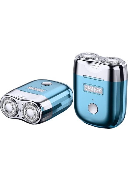 Erkekler Için Taşınabilir, Manyetik Çift Bıçaklı, 2 Hız Ayarlı, USB Şarjlı Mini Elektrikli Tıraş Makinesi. (Yurt Dışından)