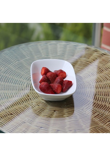 17 cm Porselen Kare Kare Kayık Tabak Kahvaltılık Mezelik 12 Adet fiyatları