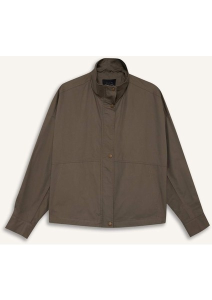 Su Geçirmez Relax Fit Pamuklu Fermuarlı Mont E8609AX25AU indirimleri