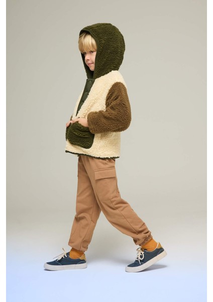 Erkek Bebek Kapüşonlu Pelüş Hırka F7586A525WN fiyatları