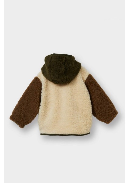 Erkek Bebek Kapüşonlu Pelüş Hırka F7586A525WN indirimleri