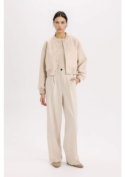 Kolej Yaka Bomber Mont Ceket Basic Düz Çıtçıtlı Süet B8822AX25SP fiyatları