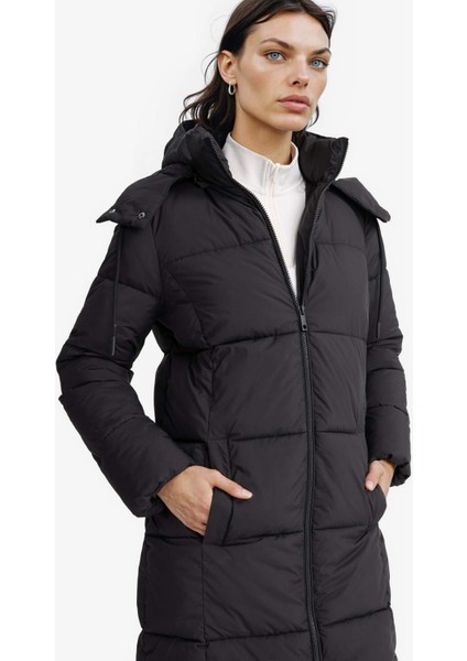 Su Geçirmez Regular Fit Kapüşonlu Fermuarlık Uzun Mont E8703AX25WN modelleri