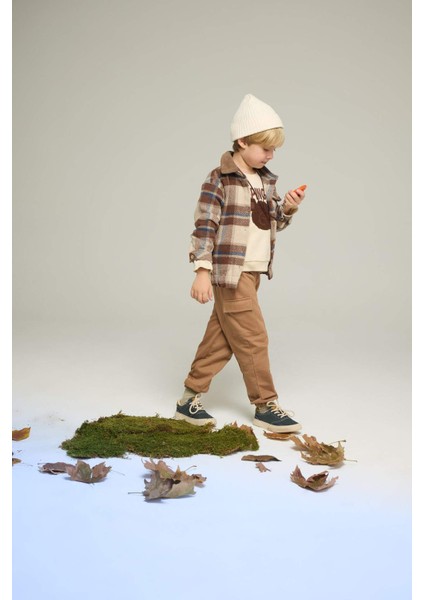 Erkek Bebek Beli Lastikli Kargo Eşofman Altı