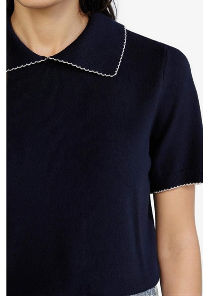 Regular Fit Polo Yaka Kısa Kollu Triko Kazak G0490AX25AU modelleri