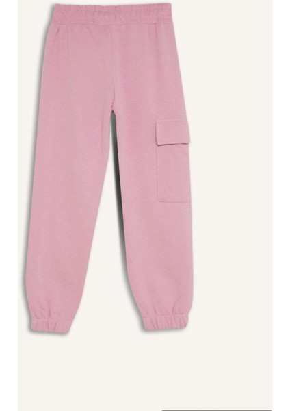 Kız Çocuk Kargo Cepli Beli Paçası Lastikli Jogger Eşofman Altı
