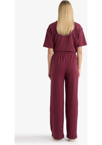 Straight Fit Geniş Bol Paça Basic Düz Cepli Eşofman Altı D3759AX25AU