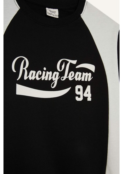 Erkek Çocuk Bisiklet Yaka Baskılı Sweatshirt F1965A825AU indirimleri