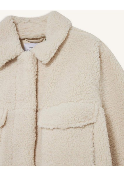 Regular Fit Çıtçıtlı Suni Kürk Mont F2149AX25WN