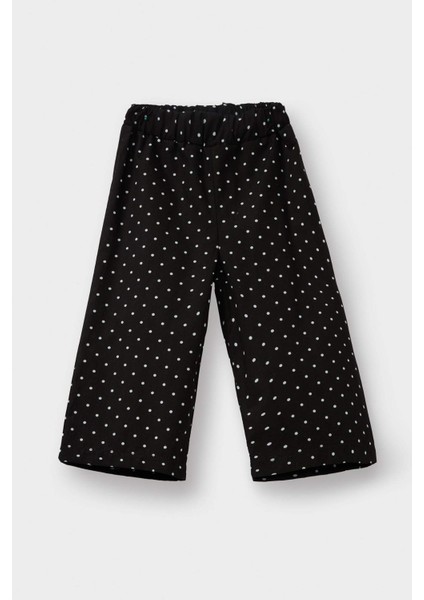 Kız Bebek Wide Leg Puantiyeli Düz Paça Poplin Pantolon G3655A525AU fırsatları