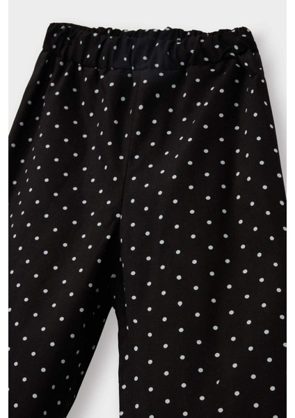 Kız Bebek Wide Leg Puantiyeli Düz Paça Poplin Pantolon G3655A525AU indirimleri