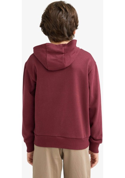 Erkek Çocuk Oversize Geniş Kalıp Kapüşonlu Okul Sweatshirt F2714A825AU fırsatları