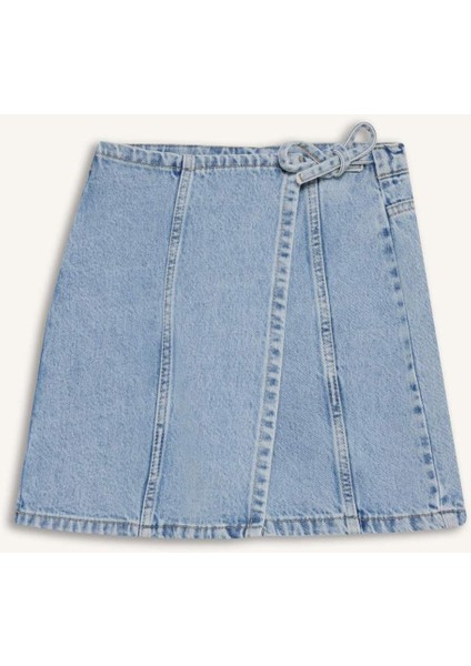 Kız Çocuk Pamuklu Jean Şort Etek E5358A825AU modelleri