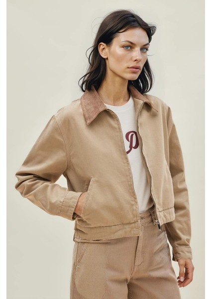 Regular Fit Kontrast Yakalı Cepli Pamuklu Ceket Mont E6260AX25SP fiyatları