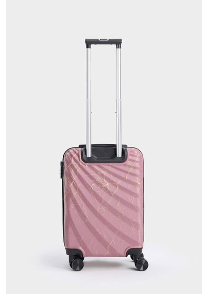 Unisex Sert Kapaklı Çekçekli Küçük Boy Valiz E7064AXNS