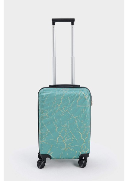 Unisex Sert Kapaklı Çekçekli Küçük Boy Valiz E7064AXNS