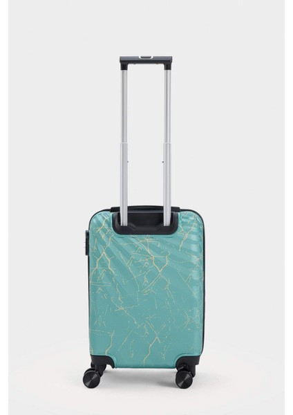 Unisex Sert Kapaklı Çekçekli Küçük Boy Valiz E7064AXNS