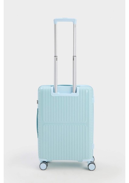 Unisex Sert Kapaklı Çekçekli Küçük Boy Valiz E7080AXNS