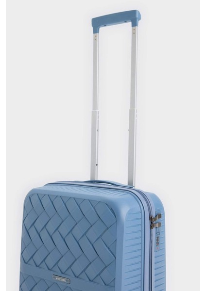 Unisex Sert Kapaklı Çekçekli Küçük Boy Valiz E7081AXNS fırsatları