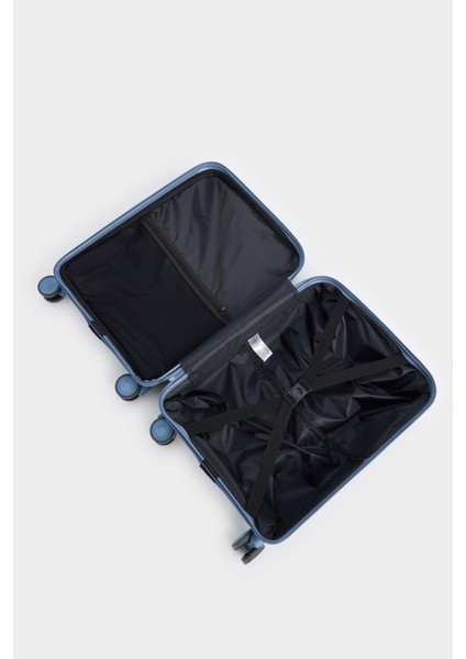 Unisex Sert Kapaklı Çekçekli Küçük Boy Valiz E7081AXNS