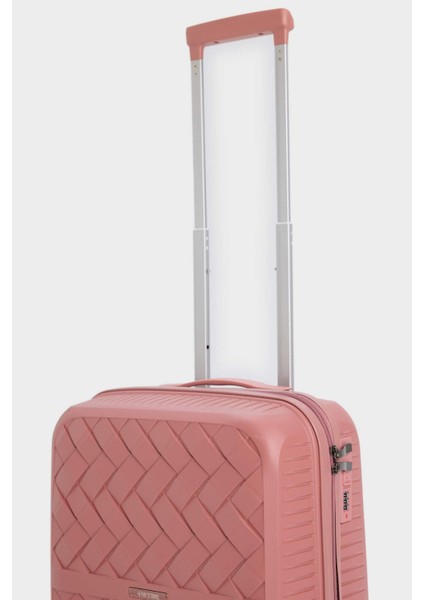 Unisex Sert Kapaklı Çekçekli Küçük Boy Valiz E7081AXNS fırsatları