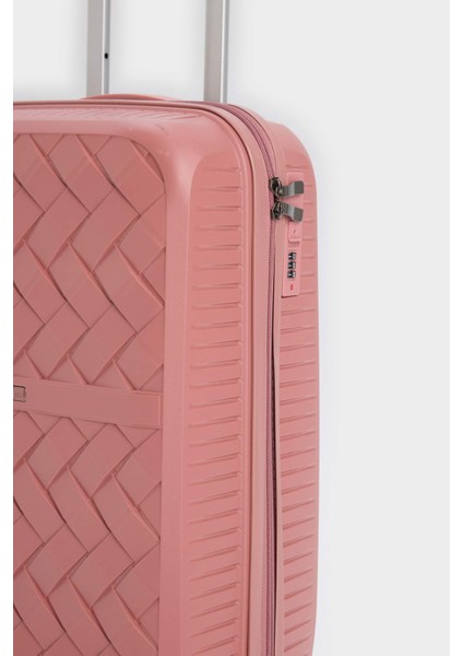 Unisex Sert Kapaklı Çekçekli Küçük Boy Valiz E7081AXNS indirimleri