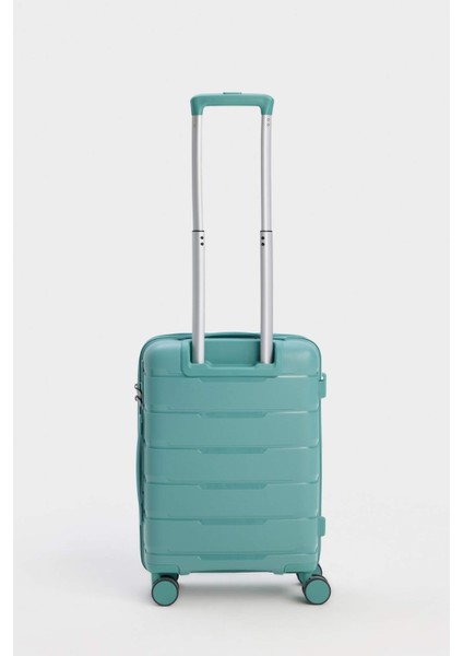 Unisex Sert Kapaklı Çekçekli Küçük Boy Valiz E7083AXNS